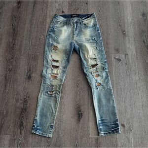 NEW Rue21 Skinny Arc Supreme Flex Distressed Jeans 30×32